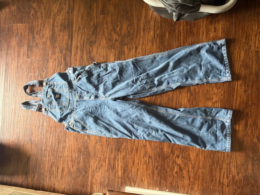 Kids 12 unisex denim overalls